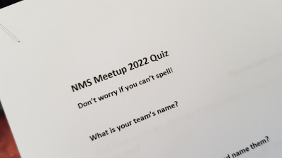 The meetup quiz sheet made by Vanella