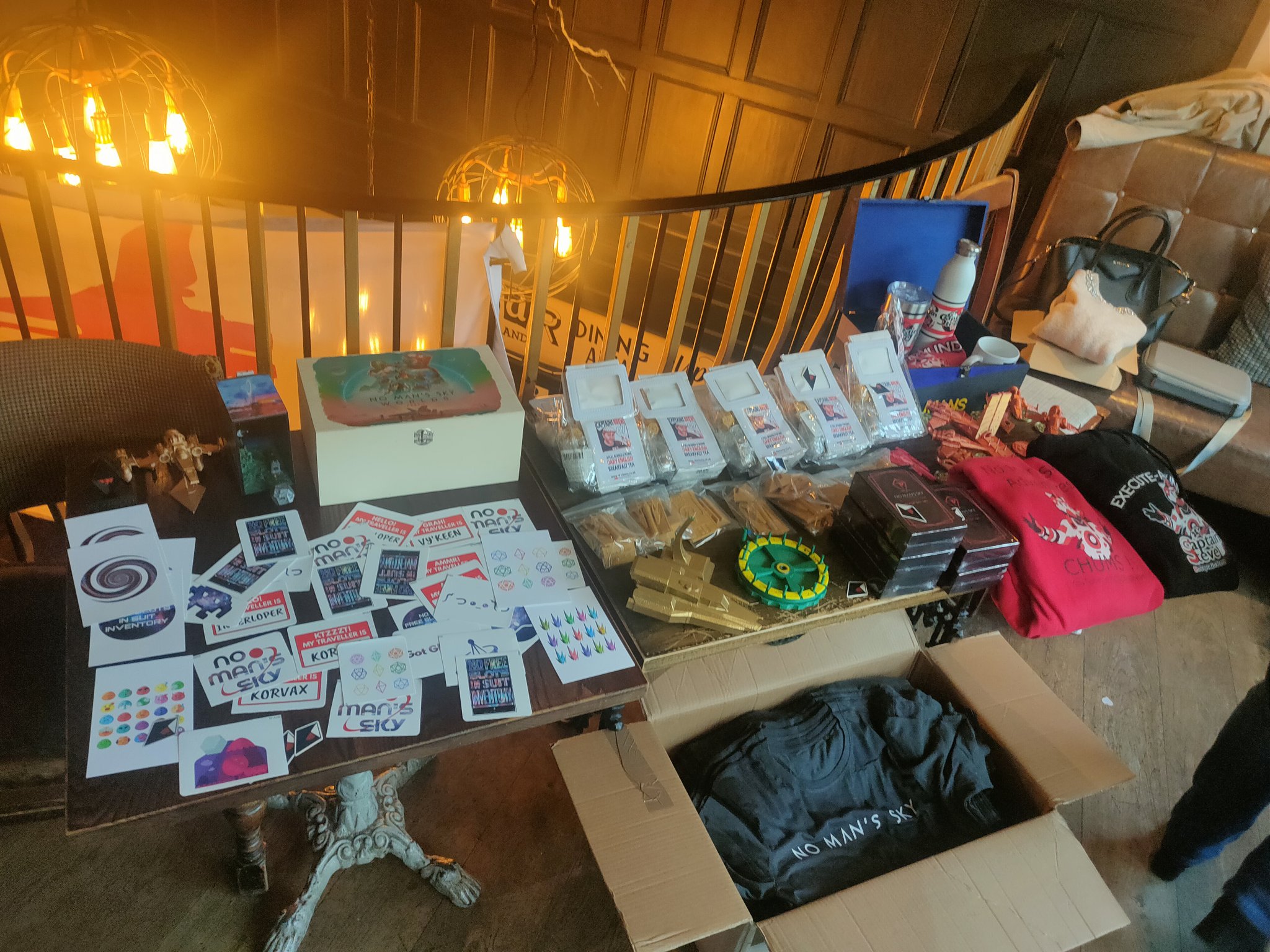 The prize table of the meetup